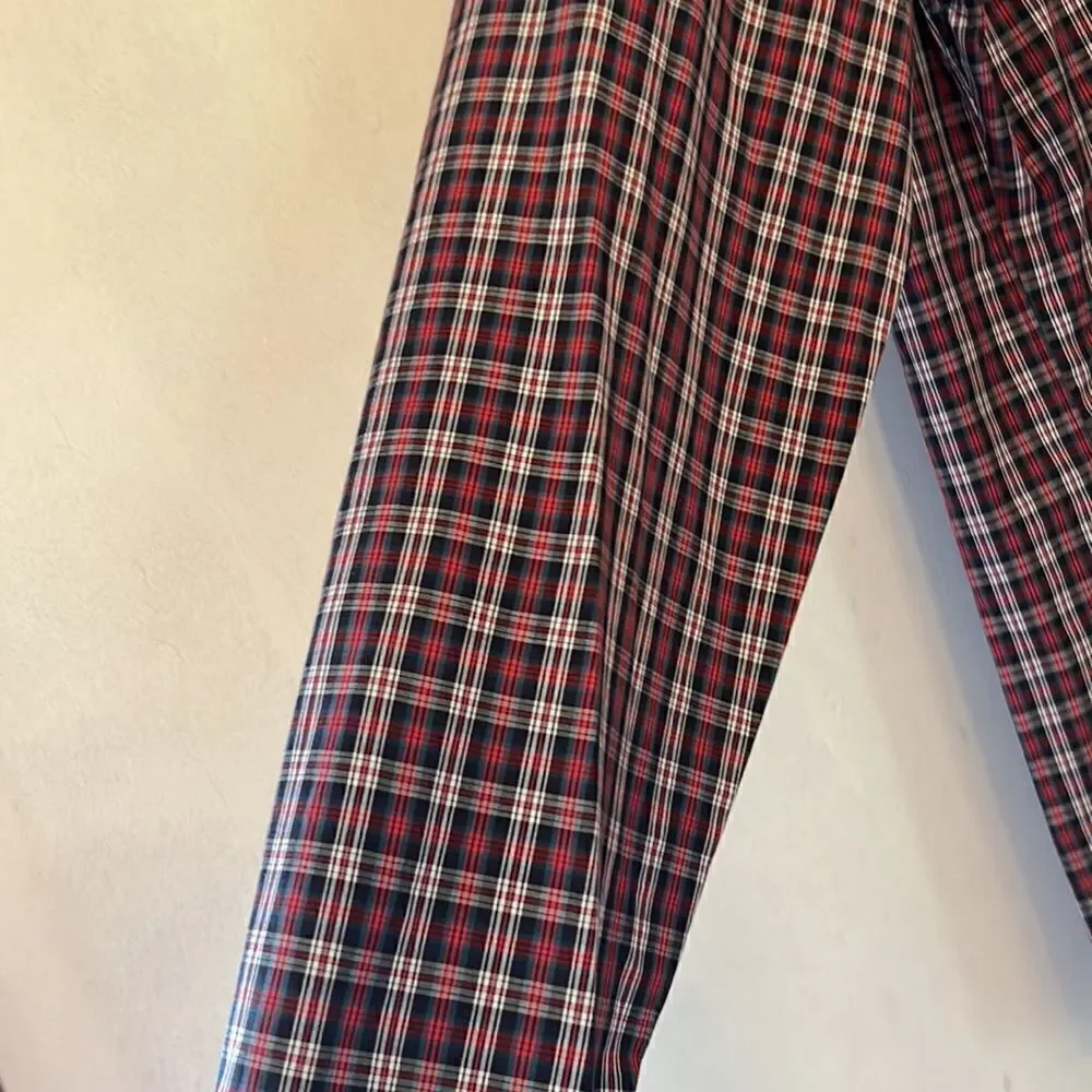 J Crew tartan plaid long sleeve collared shirt Size M 15 - 15 1/2